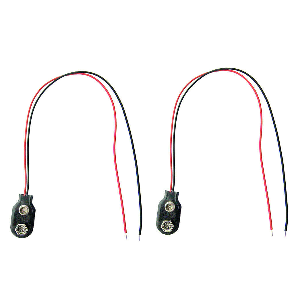 2 Pieces 9v Loop Electric Guitar Charger Battery Connectors
