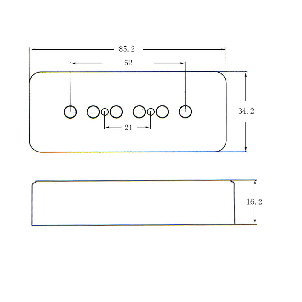 2 Pieces Electric Guitar Pcikup Cover for P90 Pickup Replacement Parts 52