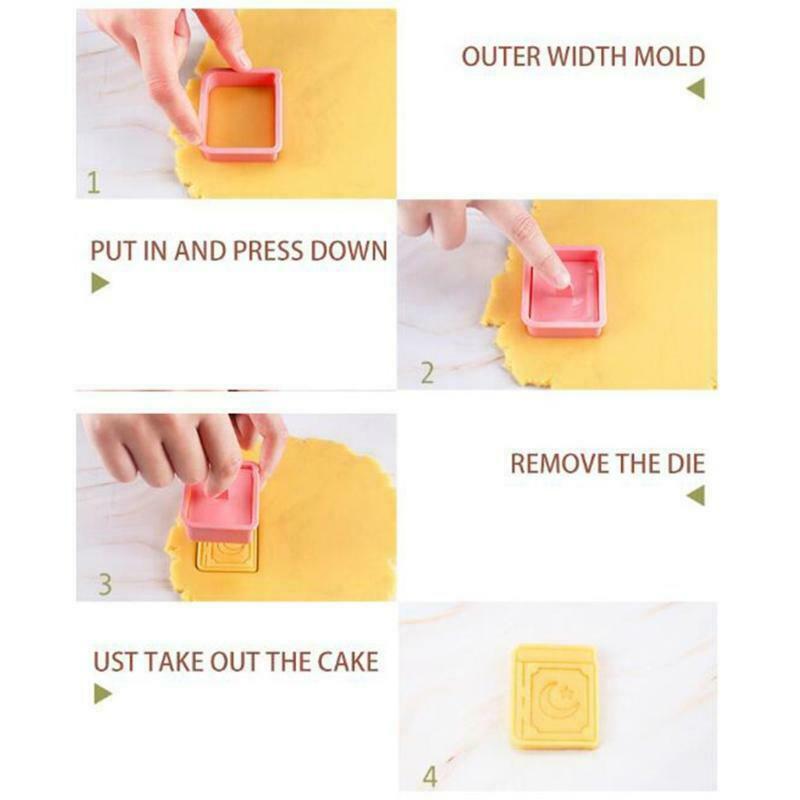 6 Pcs Ramadan Decoration Cookie Cutters Set Eid Mubarak Element Biscuit DIY Mold