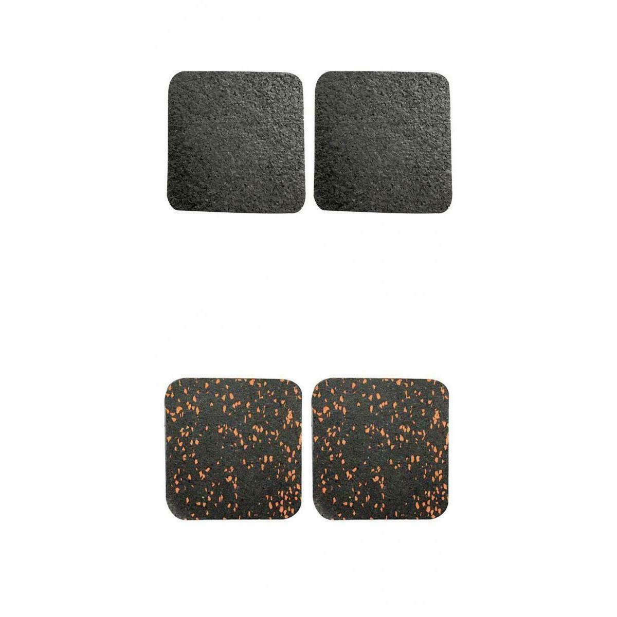 2 Pairs Treadmill Noise Absorption Mat Waterproof Rubber Gym Workout Cushion