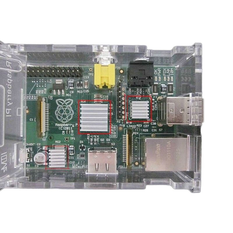10Set  Raspberry Pi 3 Heatsink Fans Pure Aluminum Heat Sink Fr Cooling Pi 2 30X