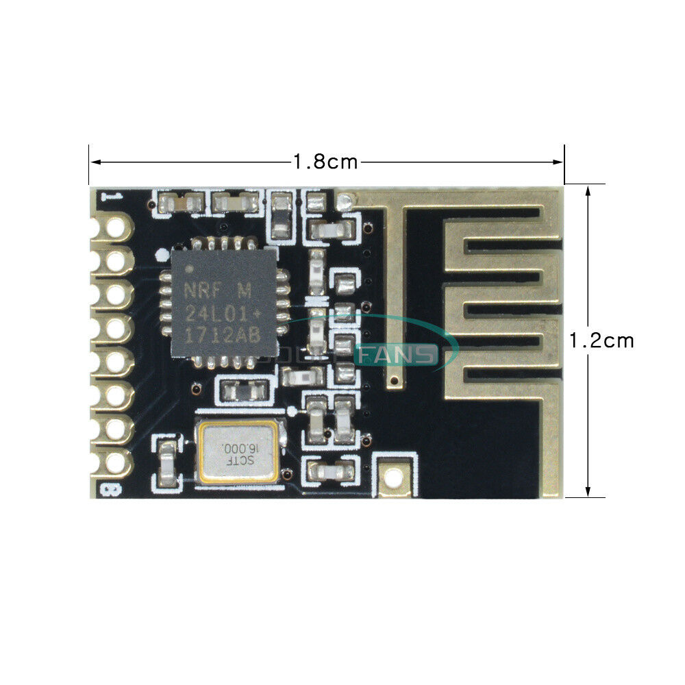 5Pcs Mini NRF24L01+ SMD 1.27MM wireless transceiver module tiny Size Arduino NEW