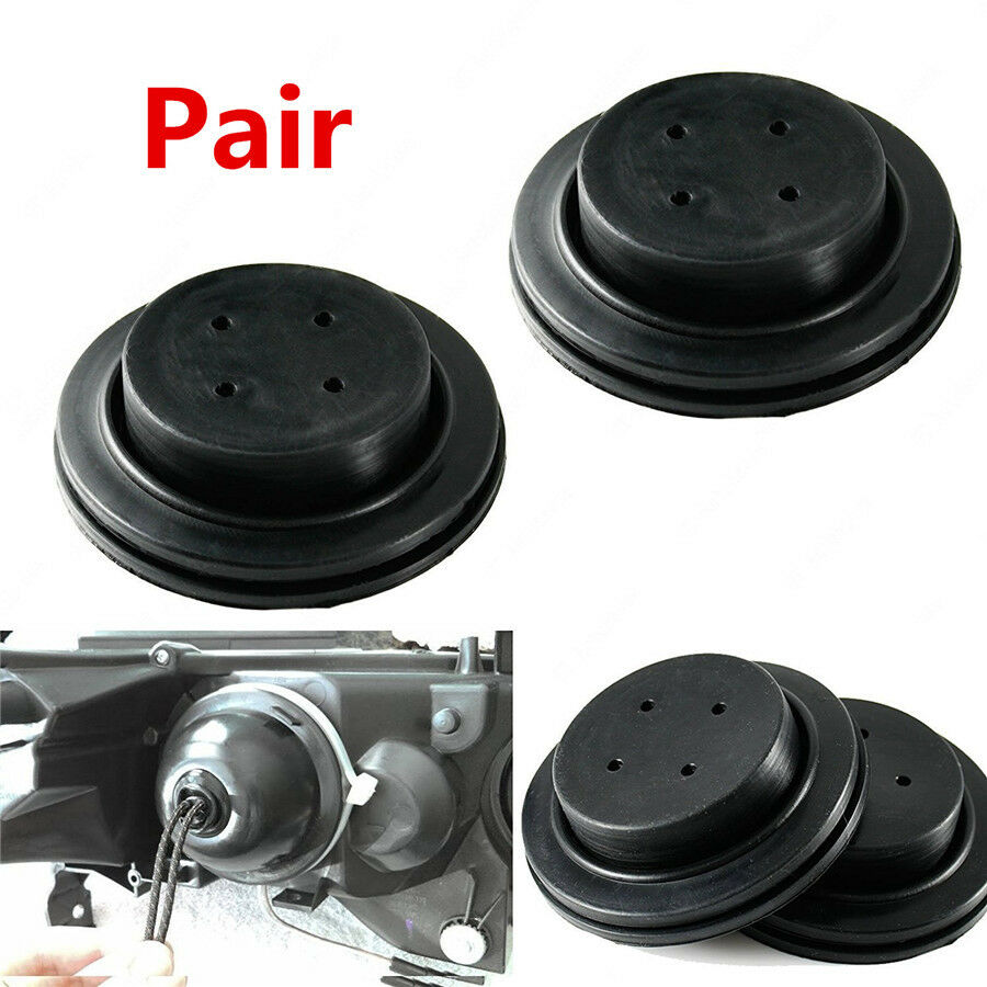 2x Rubber Housing Seal Caps Dust Cover For Headlight HID Conversion Kit Retrofit