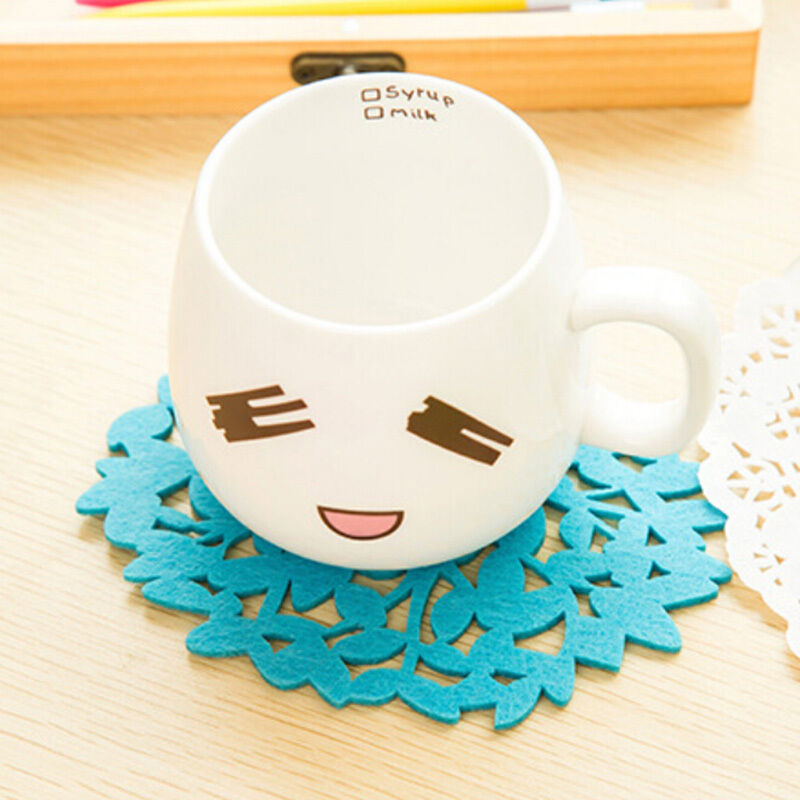 2x Colorful Tree Shape Felt Coaster Cup Mat Pad for Bowl Mug Glass Plat.l8