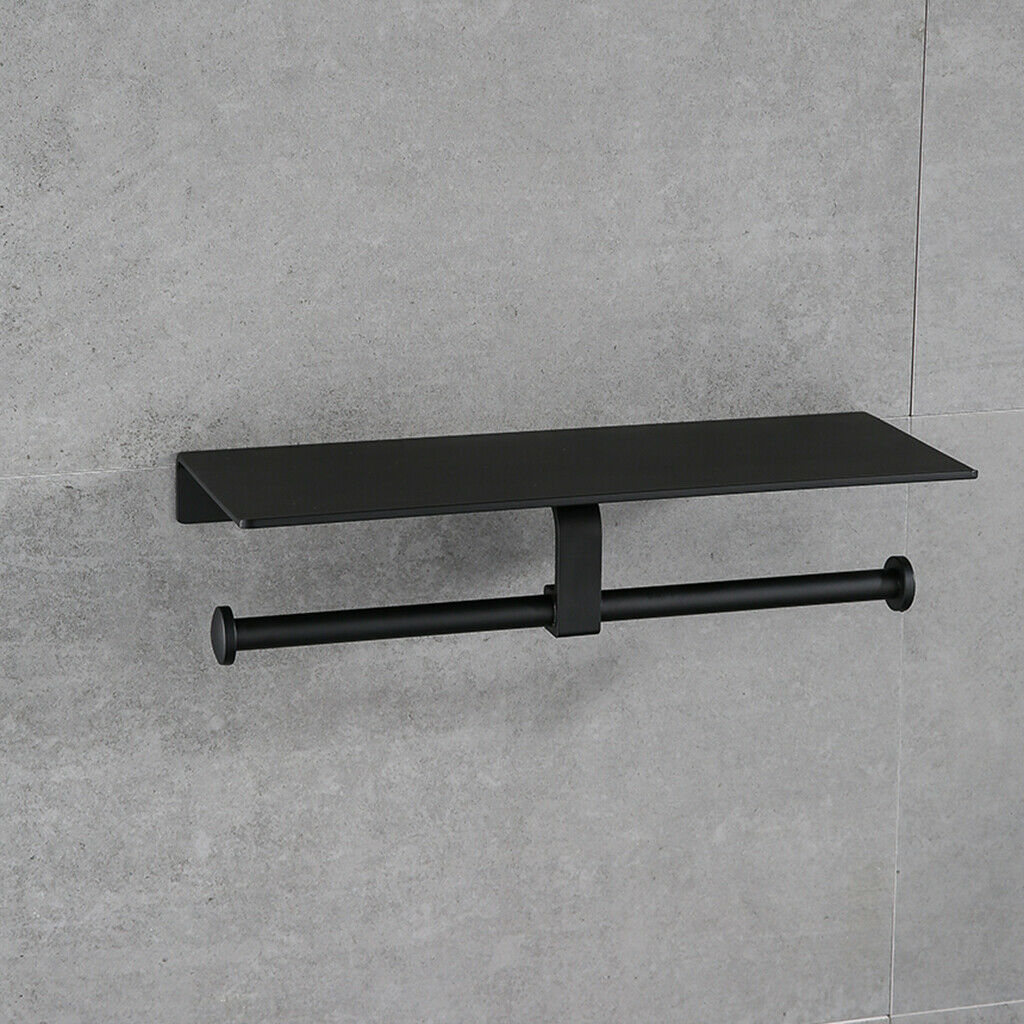 Dual Toilet Paper Holder Washroom Double Roll Toilet Tissue Dispenser Rack