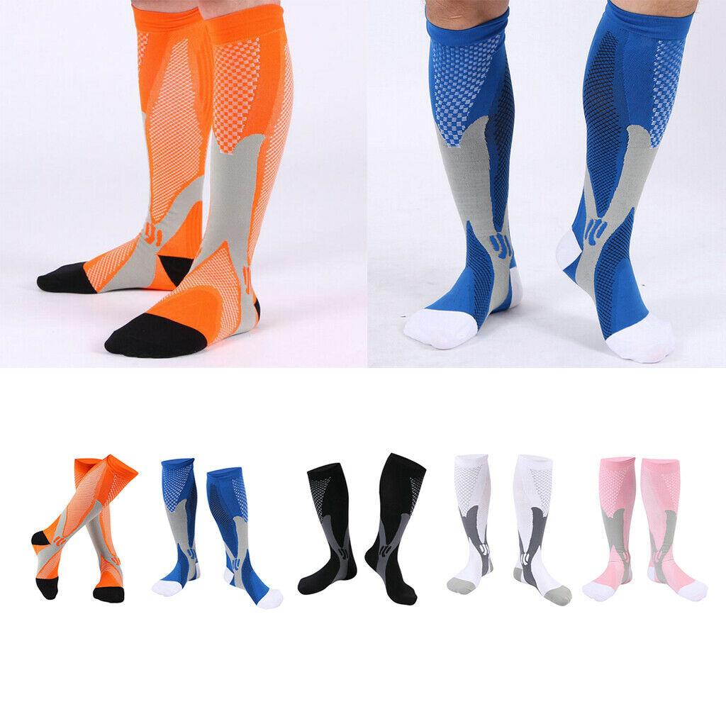 5Pairs Sports Jogging Travel Compression Socks Anti Slip Support Stockings
