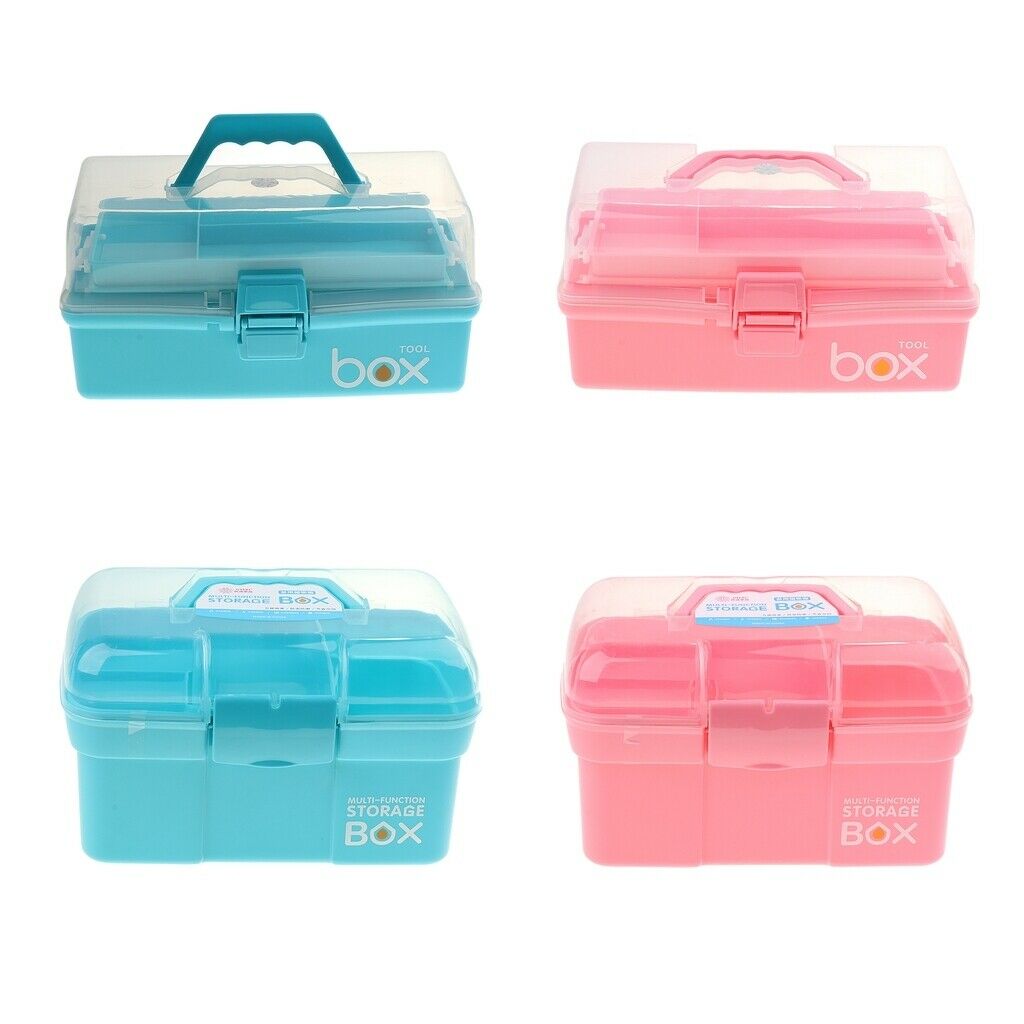 Pet Storage Container Box with Sealed Lid for Dog Food, Treats Pink 2 Layer
