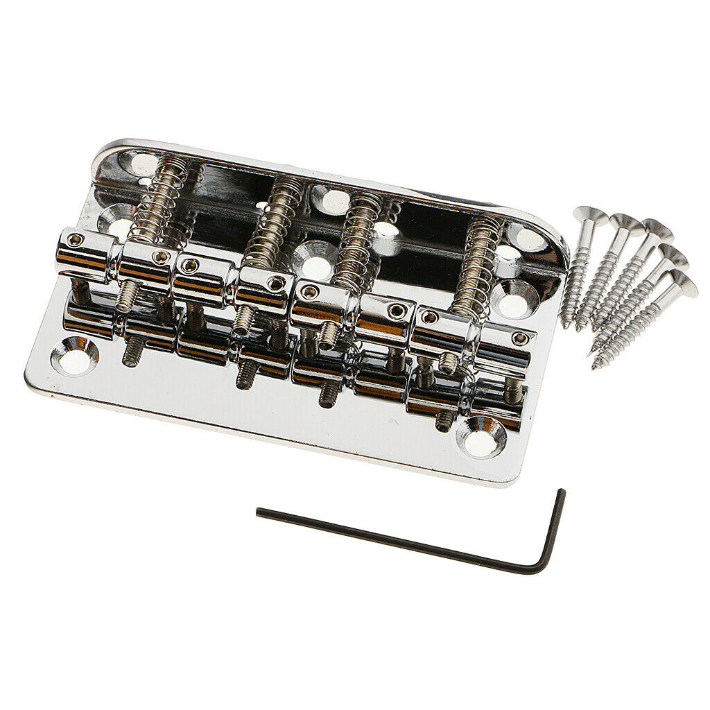 4-Saddle Bridge Rigid Tail Bridge for 4-String Electric Bass Parts