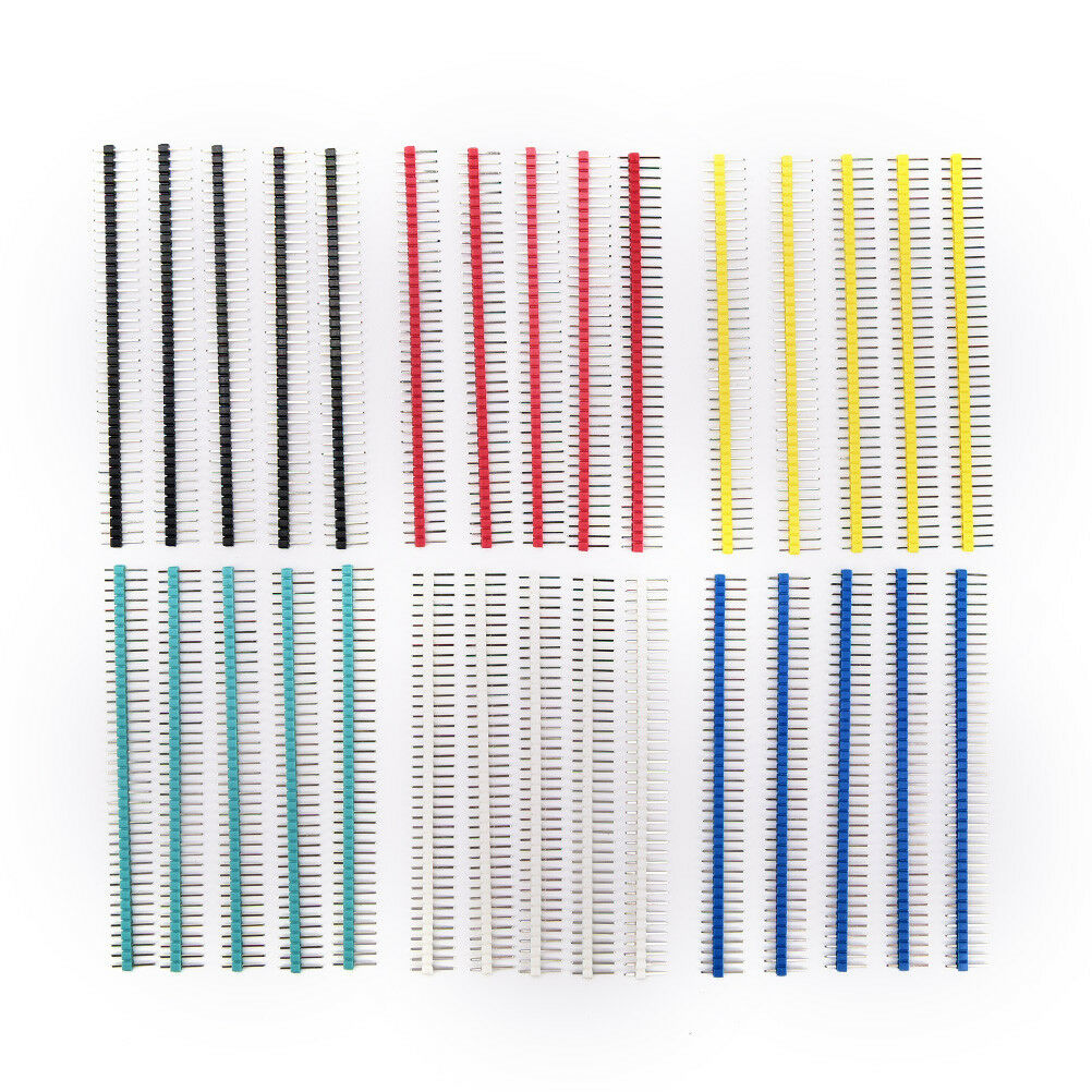 30x 40 Pin Connector Male 2.54mm Pitch Pin Header Strip Single Row Kit for PY1
