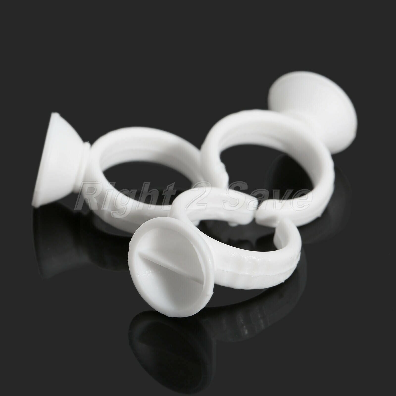 50Pcs Plastic Tattoo Ink Holder Rings For Eyebrow Lips Permanent Makeup Pigment