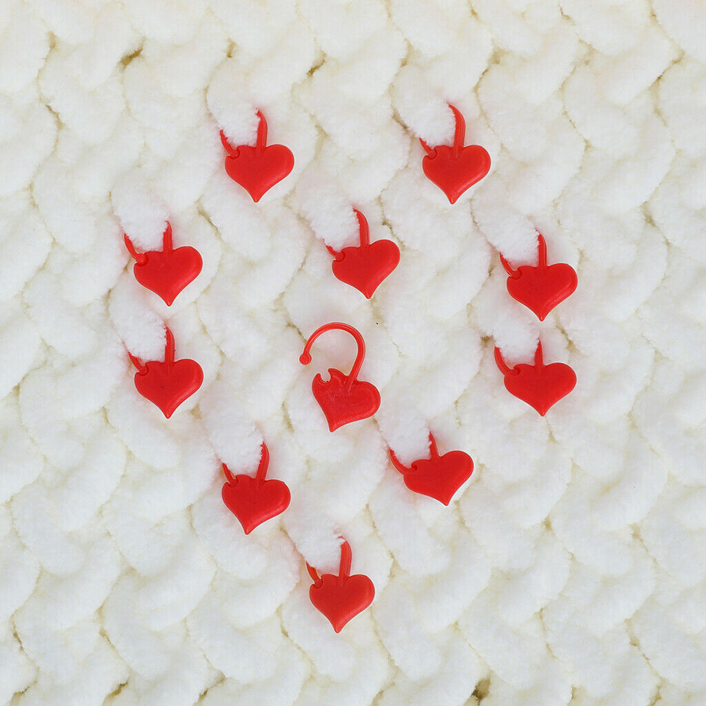 100pcs Knitting Weave Crocheting Lock Stitch Markers Needle Clip Crafts Red
