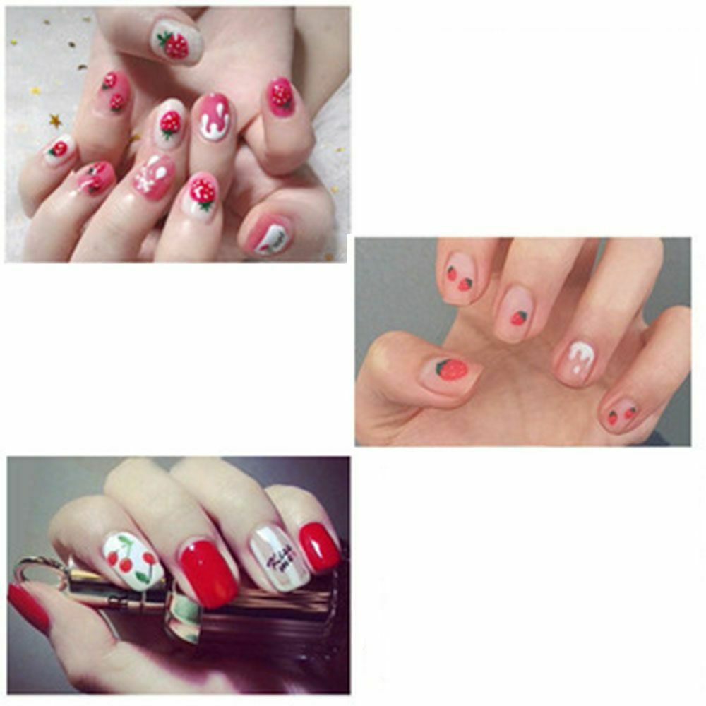 Easy To Use Women Strawberry And Flowers Nail stickers Spring/Summer Decoration
