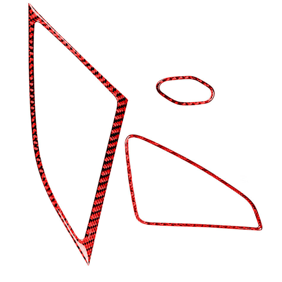 Red Carbon Fiber Door Speaker Cover Trim fit for Chevrolet Corvette C7 14-19 New