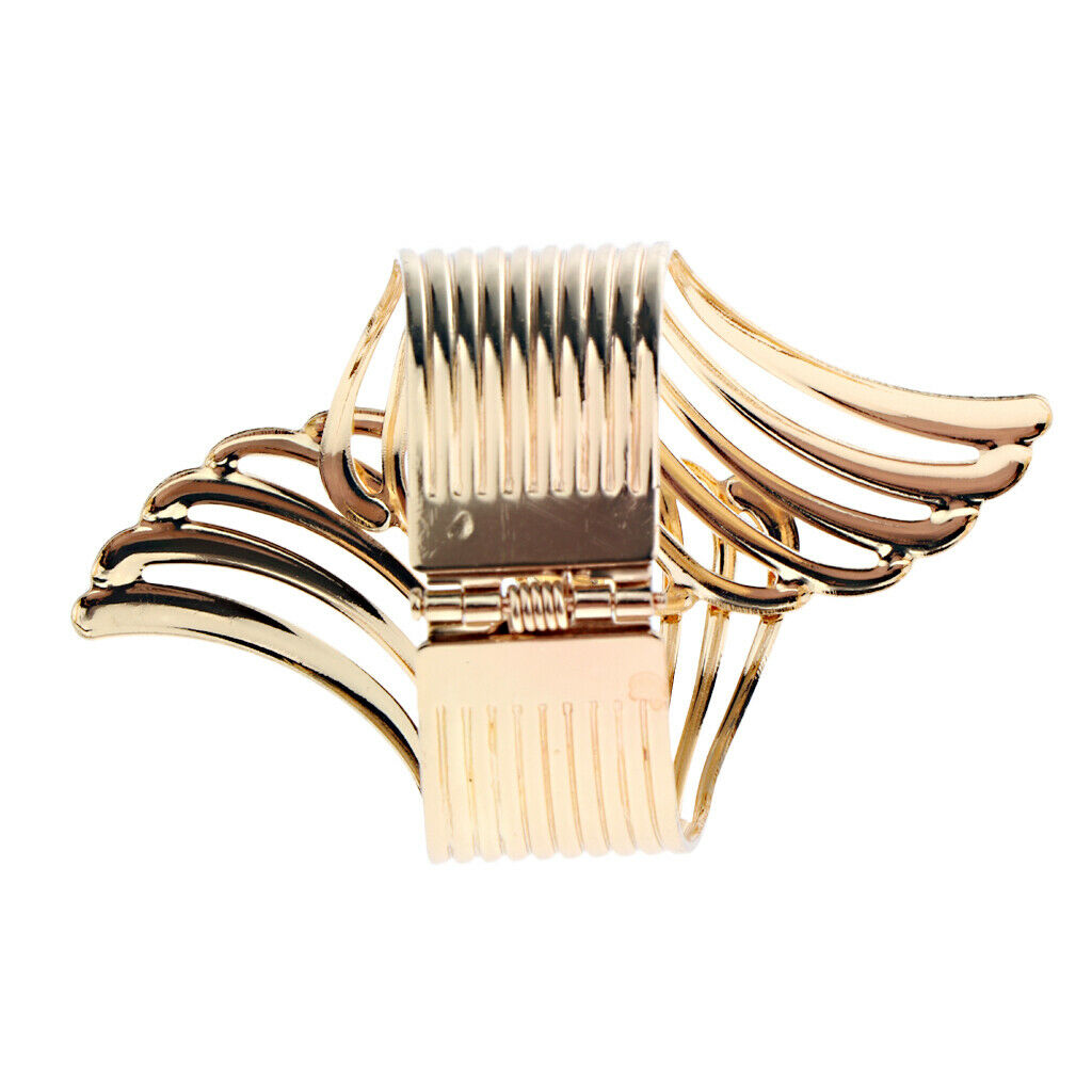 Fashion Women Angel Wing Open Cuff Wide Bangle Bracelet Party Jewelry Gift