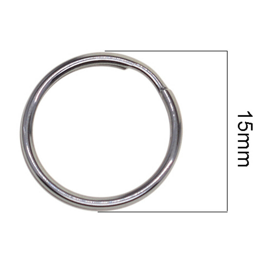 100pcs Blank Stainless Steel Key Ring Key Chain Split Rings Jewelry Findings