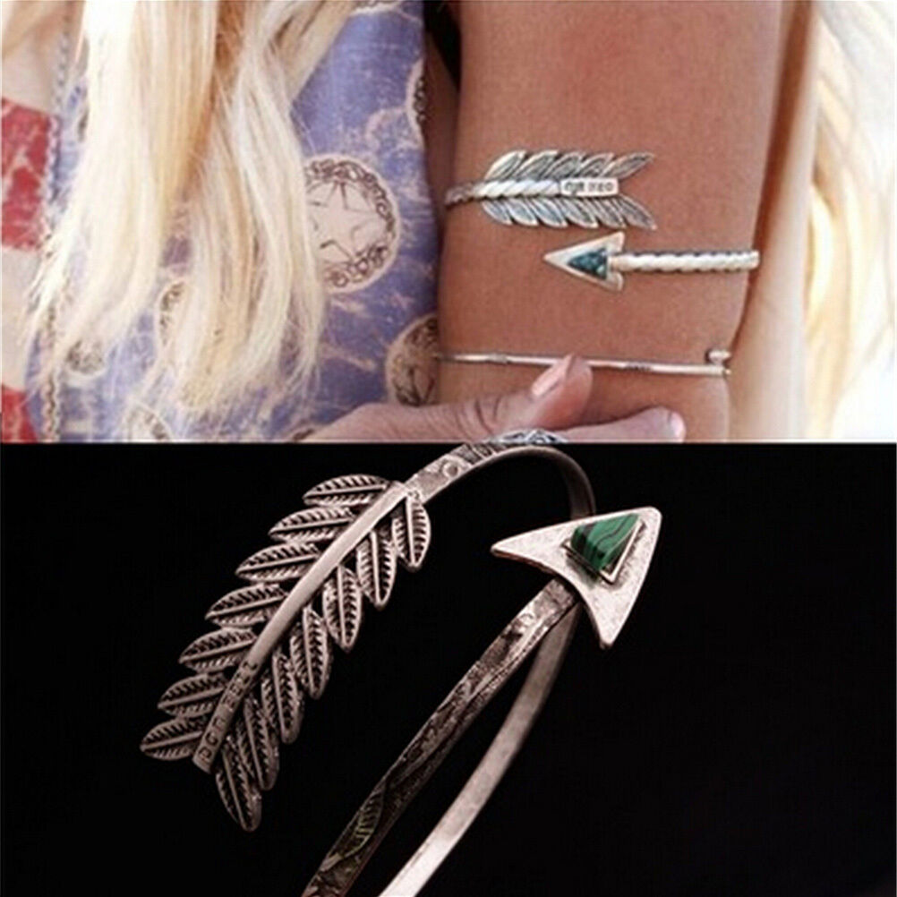 1Pc Bohemian Upper Arm Bracelet ArrowJFpen Bangle Armlet Arm Cuff Adjustab.l8