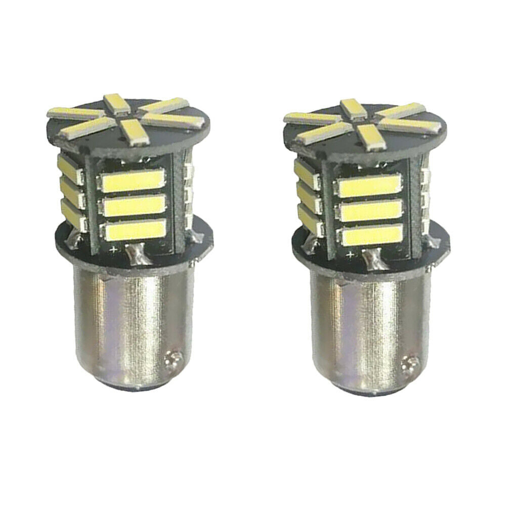 2 Pieces Car BA15S 1156 7020 21LED Turn Signal Backup Lights 6000K (White)