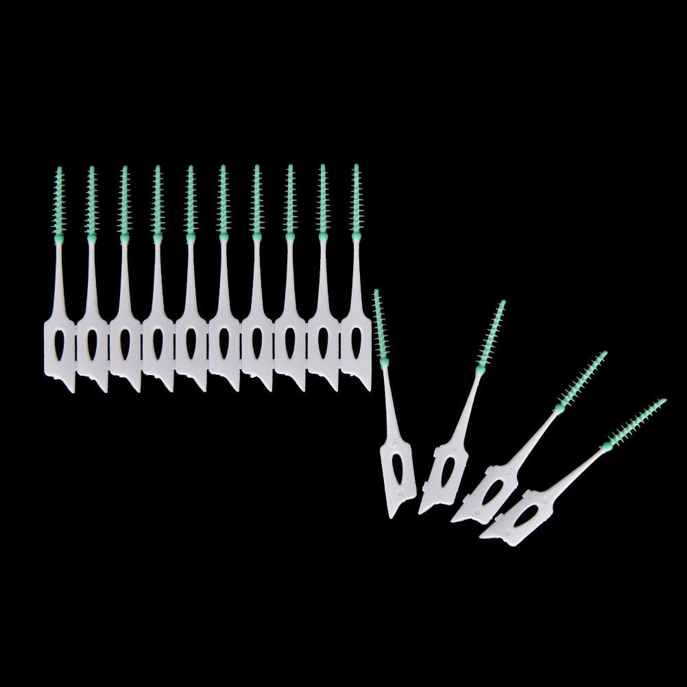 20x Clean Tooth Floss Head Hygiene Dental Plastic Interdental Brush Tooth.l8