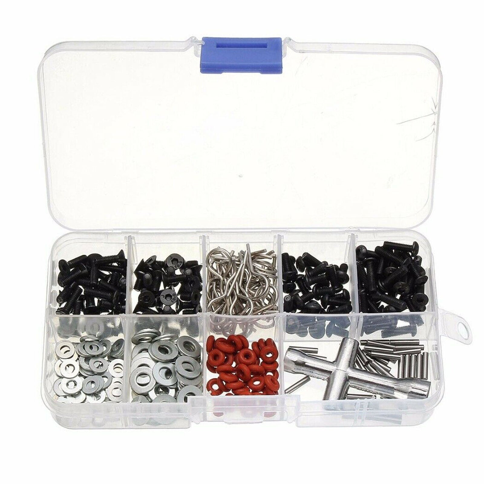 270Pcs Screw Bolt Box Repair Tool Kit For 1/10 HSP SCX10 RC Car Parts