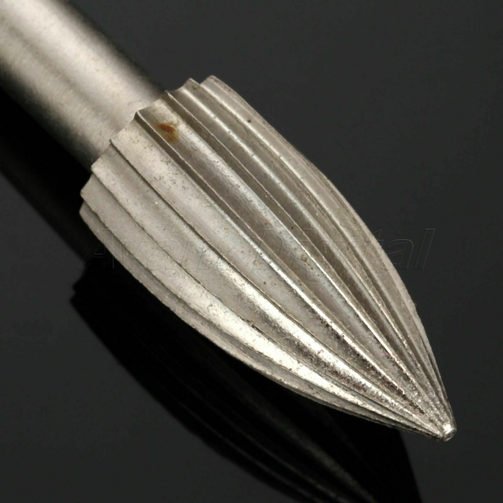 5pc 13mm Head Carbide Rotary Burr Tool Grinder Bit 6.35mm Shank Kit High Quality