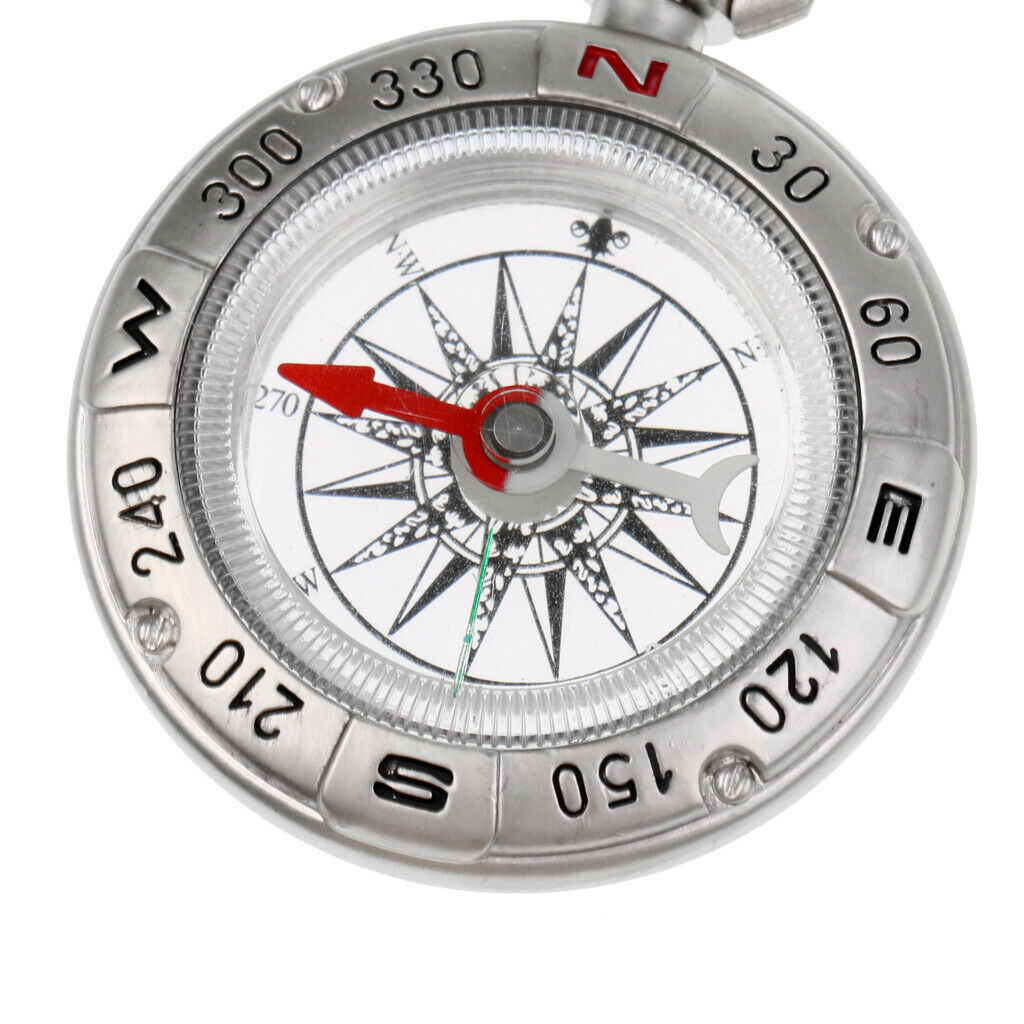 Portable Camping Keychain Compass for Survival Camping Hiking with Gear Hook