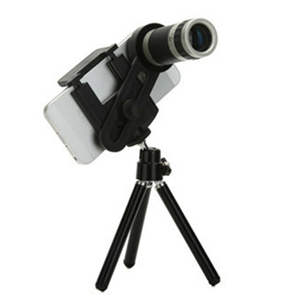 8x Zoom Telescope Telephoto Phone Camera Lens & Tripod Kits for Phone Tablet