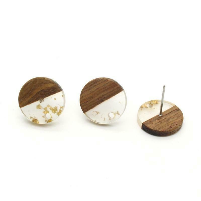 10x Stylish Stud Earring Findings with Loop Earrings Linker Pin DIY Jewelry Part