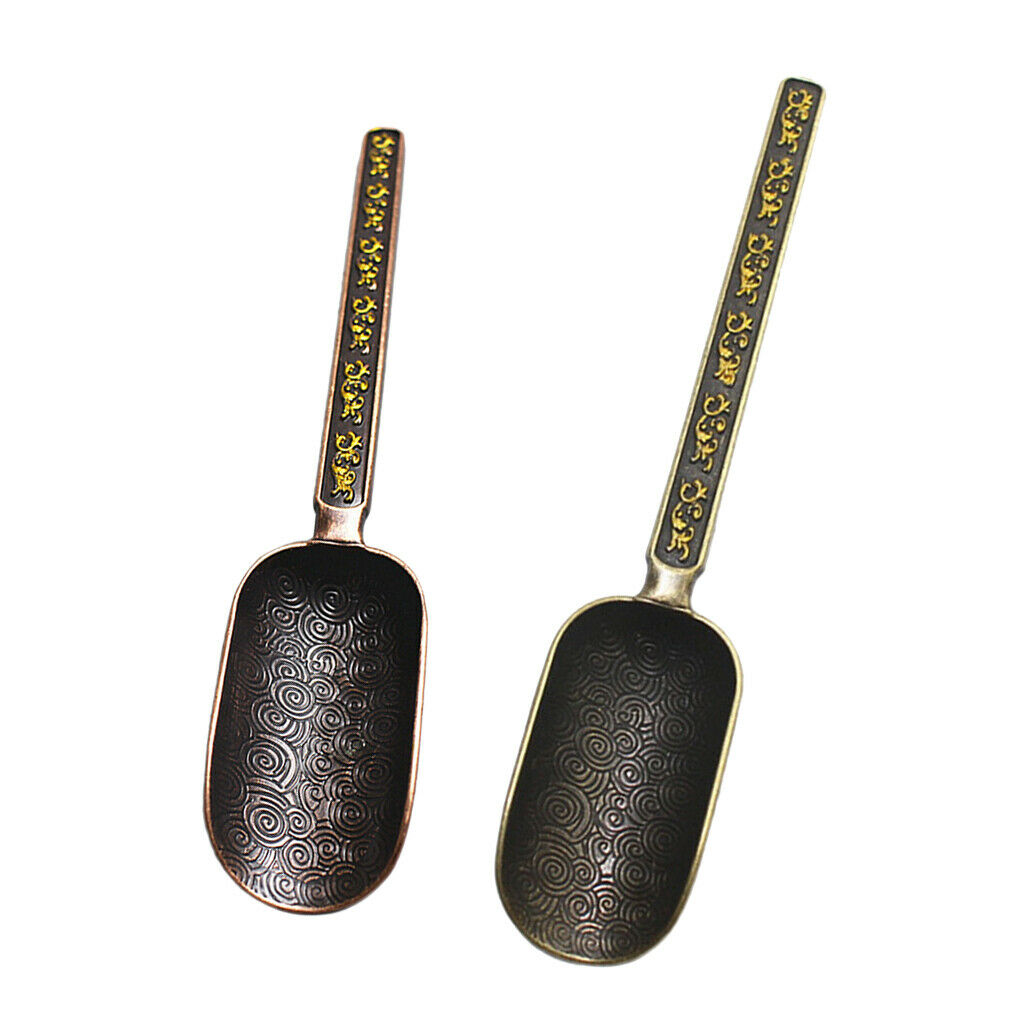 2xRetro Tea Scoop Tea Leaf Spoon Chinese kongfu Tea Accessories Tool