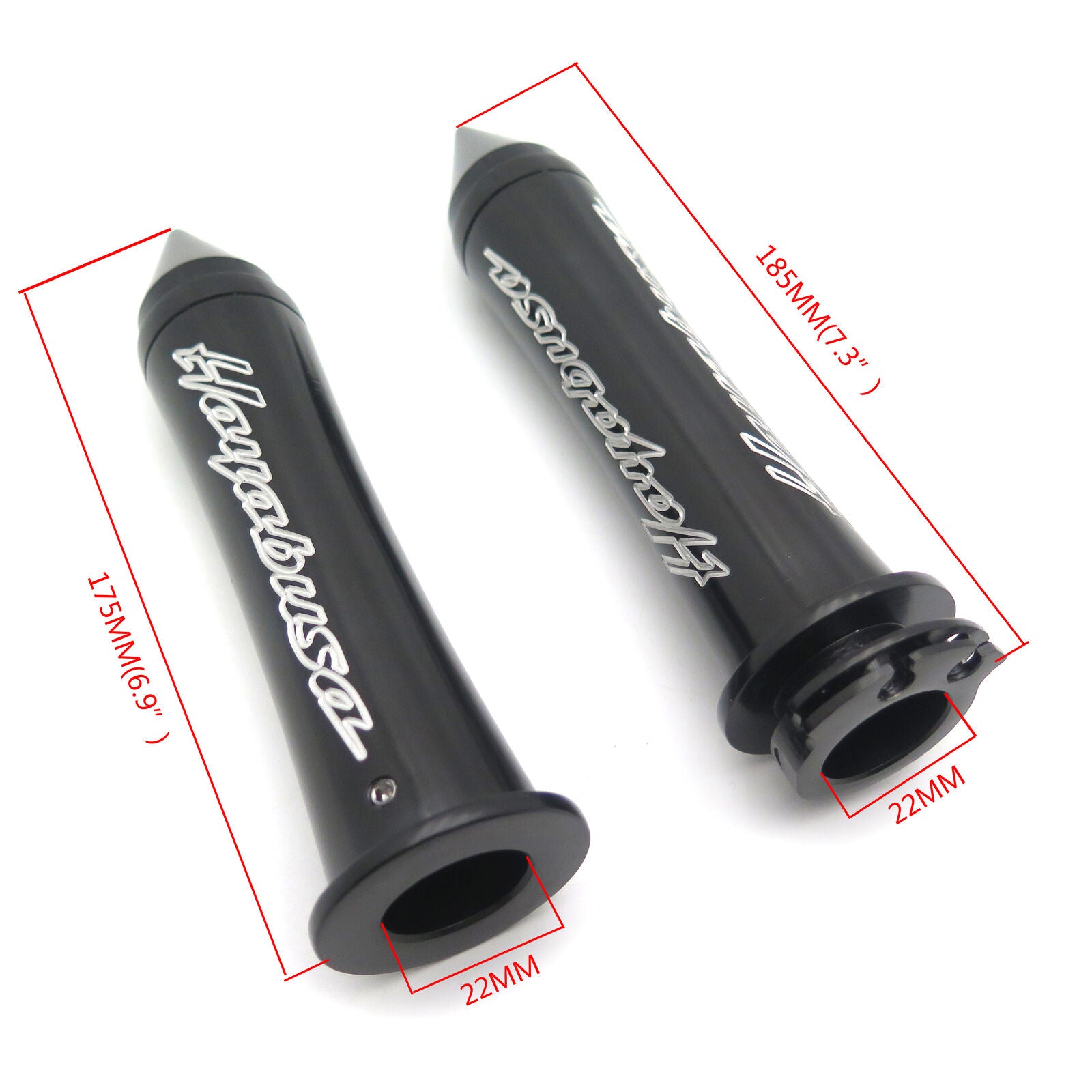 For Suzuki GSXR1300R Hayabusa All Year Black Custom 7/8" Handle bar Hand Grips