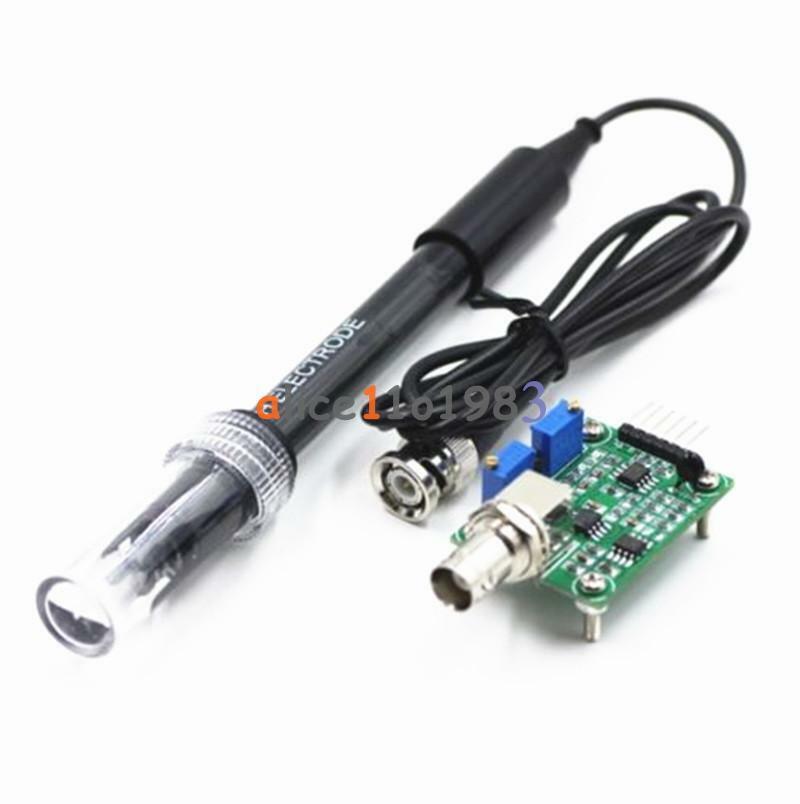 Liquid PH 0-14 Value Detect Sensor Module + PH Electrode Probe BNC for Arduino