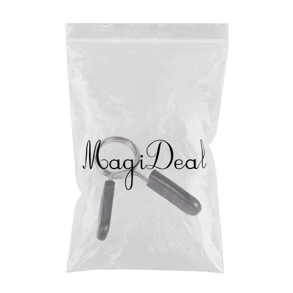2 Pieces Barbells Spring Clips 1'' Steel Dumbbell Bar Bars Collar Hardware