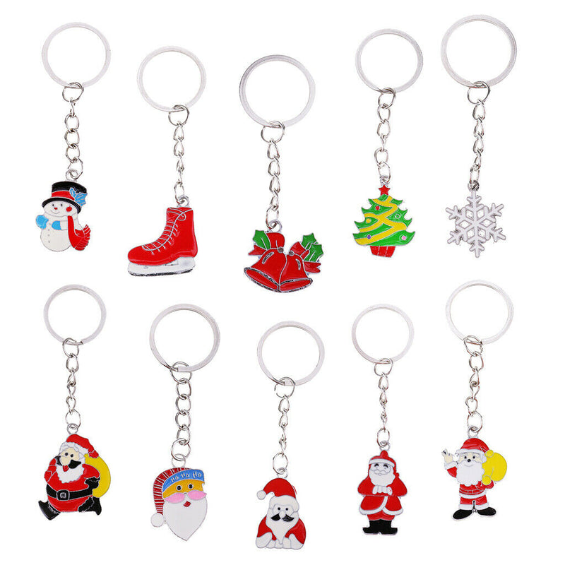 Woman Christmas Keychain Key Ring Phone Chain for Handbag Car Key Decor