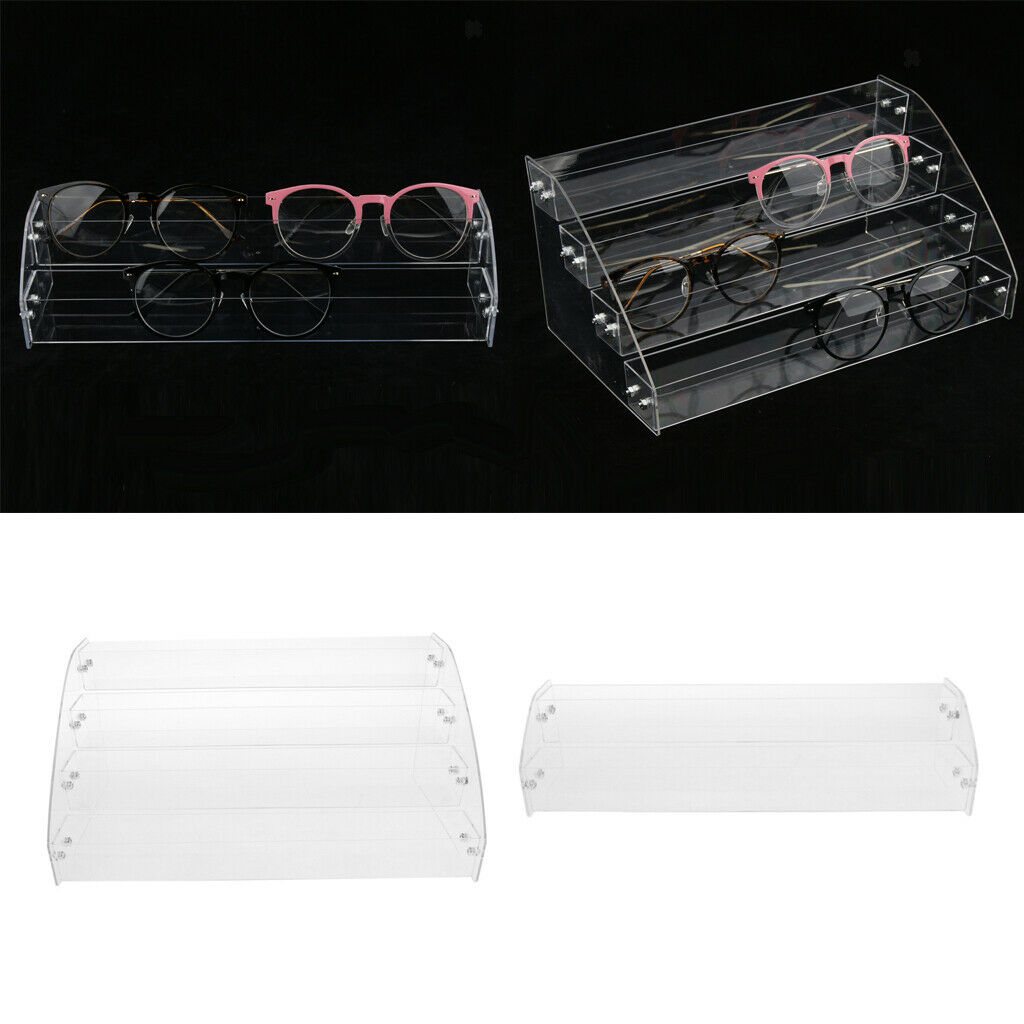 Pack of 2, Convenient Acrylic Sunglasses Organizer Makeup Cosmetic Samples