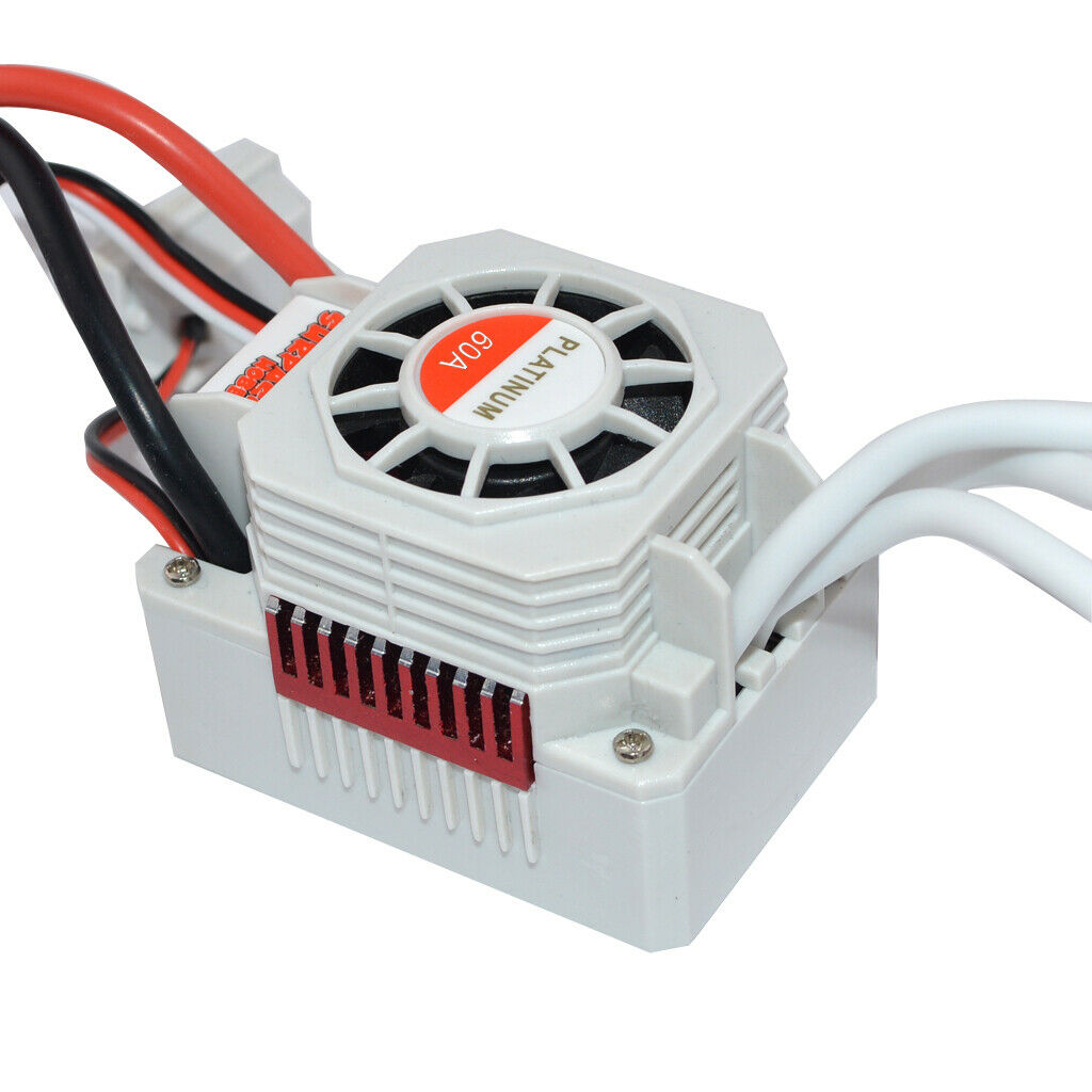 Waterproof 60A Brushless ESC with 5.8V/3A BEC for 1/10 RC Car Boats Crawler