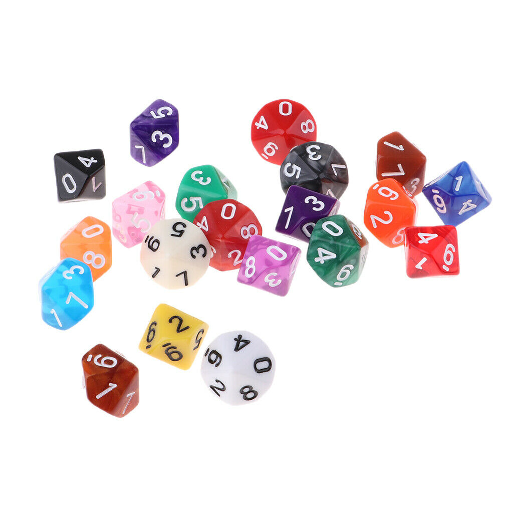 40 Pieces Dice Set DND Role Playing Game D8 D10  Table Games Supplies
