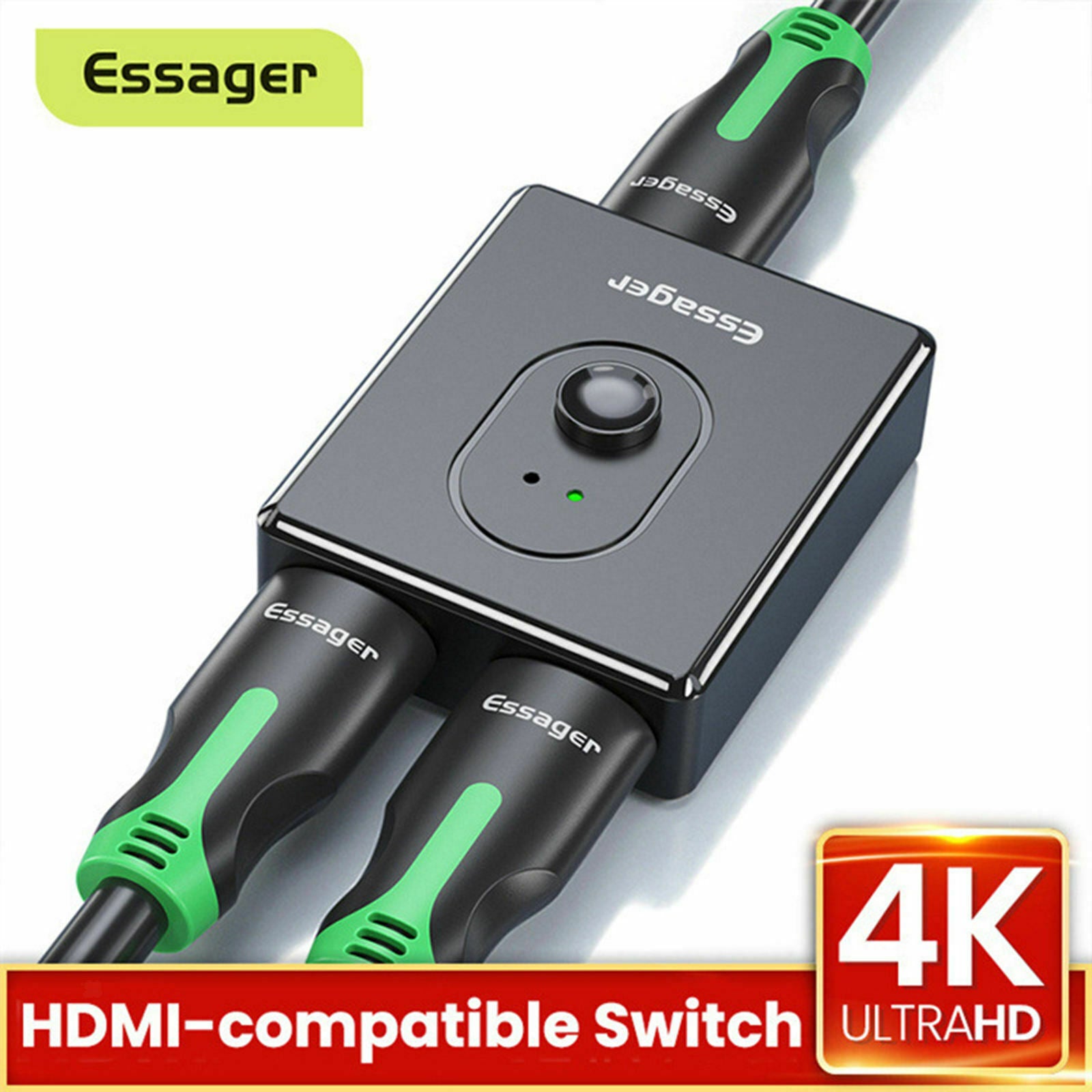 1x2/2x1 HDMI 2.0 Splitter Connector for DVD HDTV Dual Modes No Extra Power