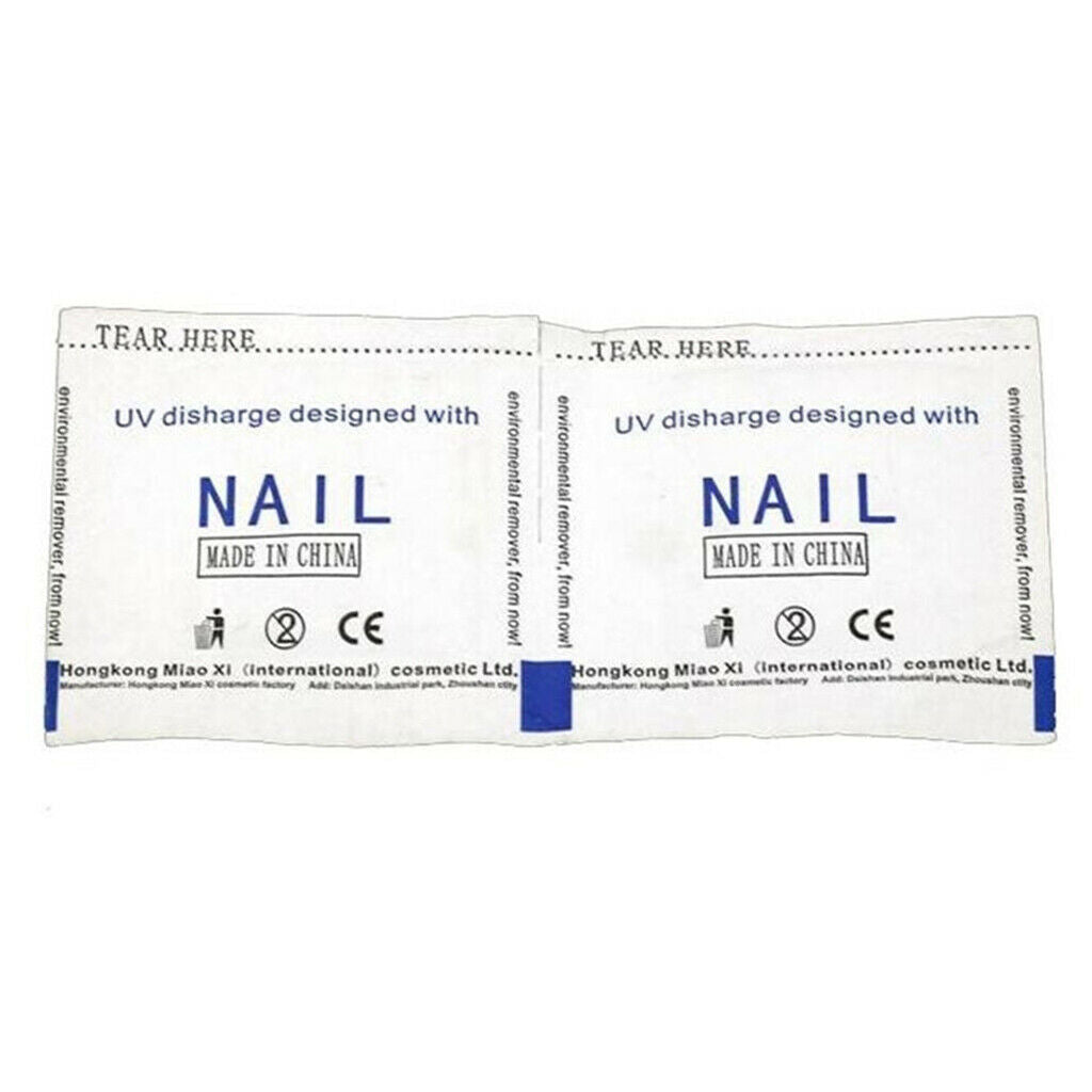 200-pack Nail Polish Remover Cleaner Wipes Nail Art Cleaner Soak OFF Acetone