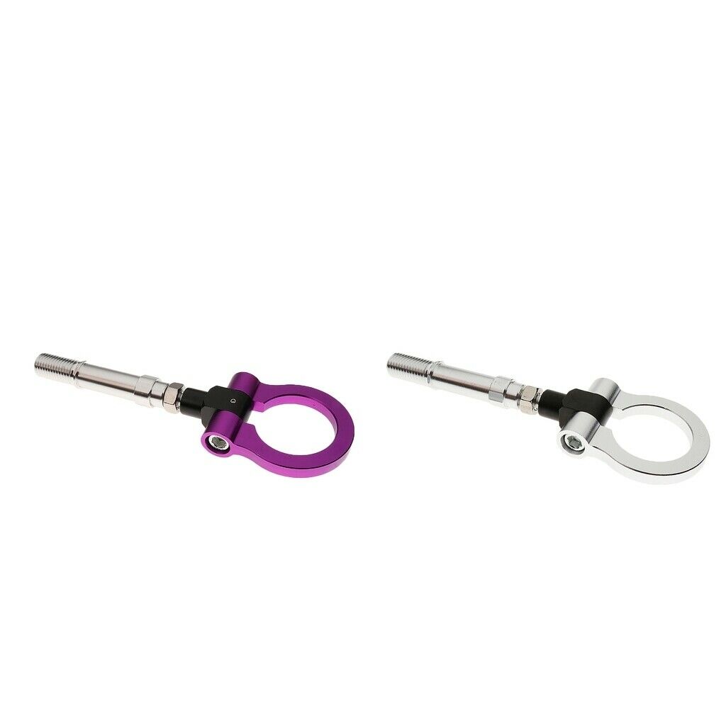 2pcs Heavy Duty Tow Hook, Front Rear Bumper Trailer Ring Eye Towing Hook Kit