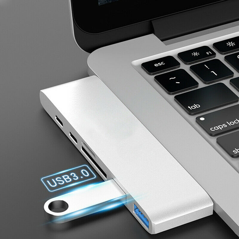 2X(Dual Type-C USB for MacBook Pro Laptop Docking Stations to MI TF SD CardV9V1)