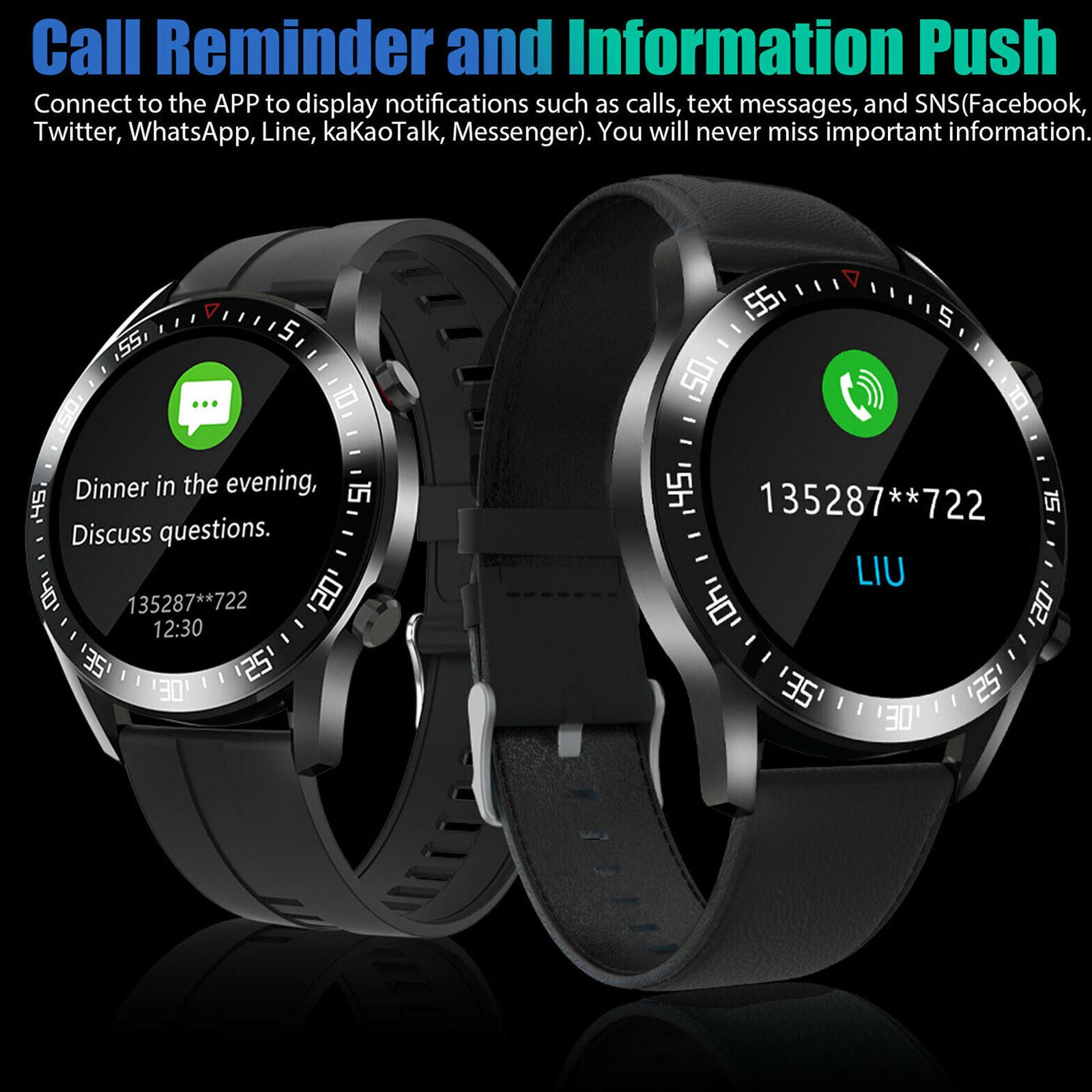 Waterproof Sport Smart Watch Bracelet Heart Rate Blood Pressure Fitness Tracker