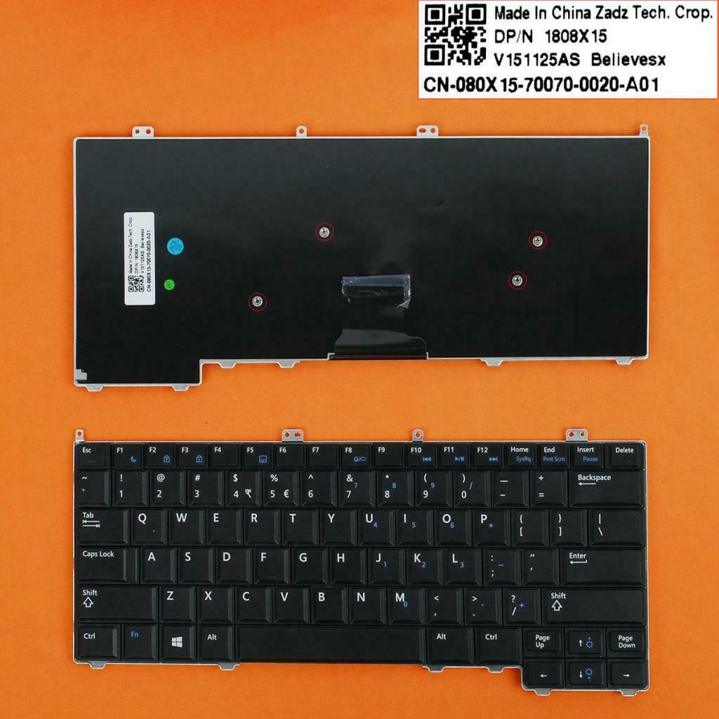 New Plastic US Laptop Notebook Keyboard fit for Dell Latitude12 7000 E7240