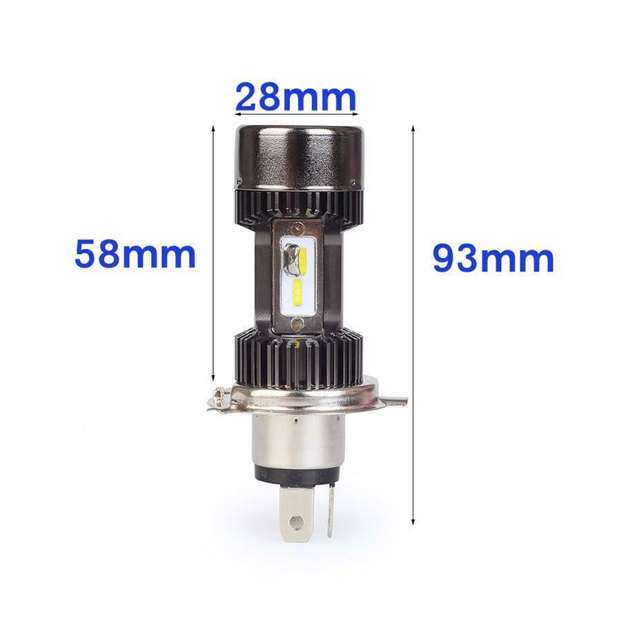 12V/24V Motorcycle H4 LED Headlight Bulb 30W 3200LM 6000K EMC LED CHIP Universal