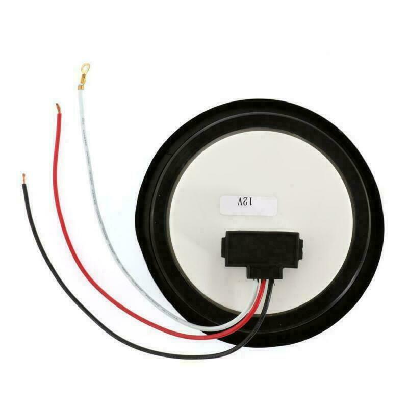 4" Round Led Stop Turn Tail Lights Trailer Truck Backup Reverse 2 Red + 2 White