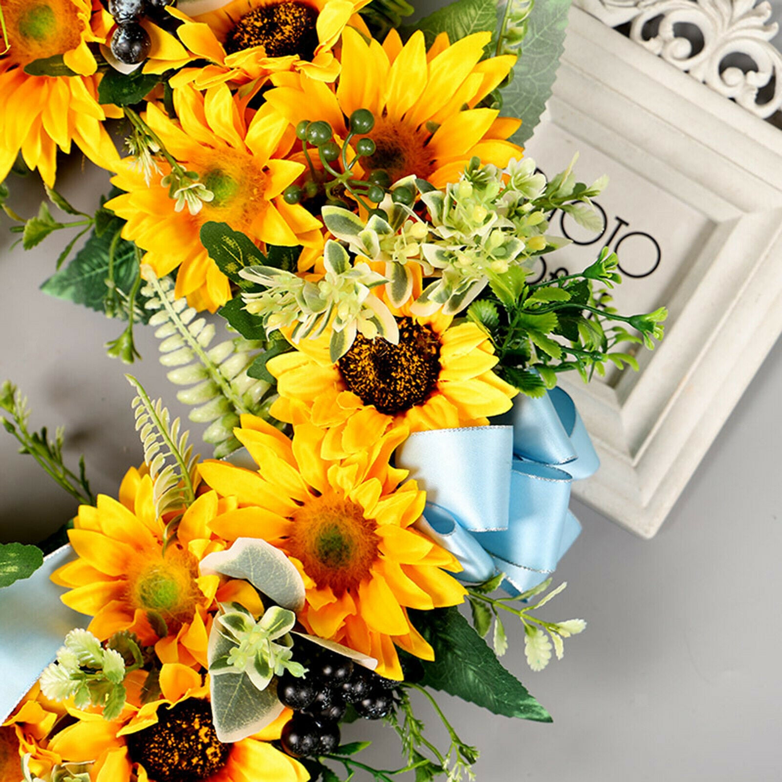 Sun Flower Wreath Flower Pendant Garland Wedding Window Living Room Patio