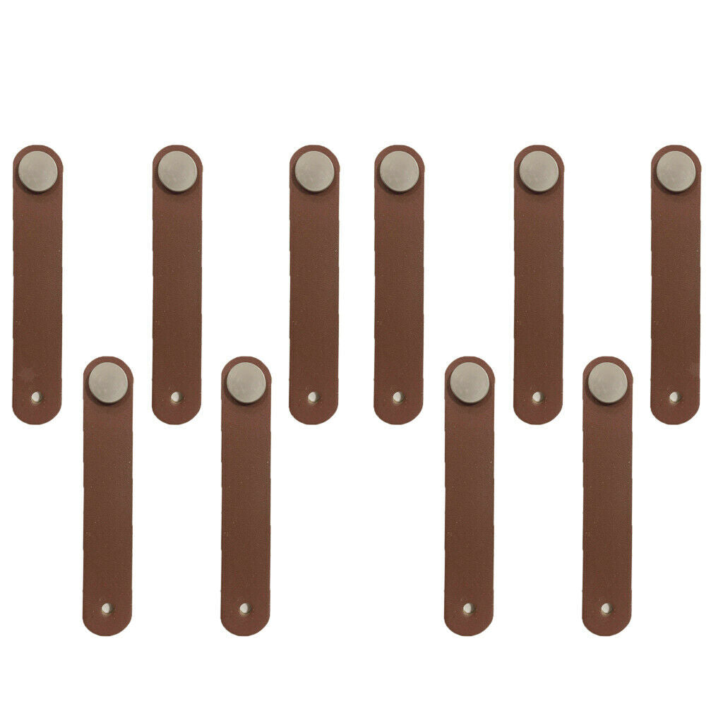 10Pcs Luggage Bags Handle Cabinet Dresser Door Pull Knob Multi-size Brown
