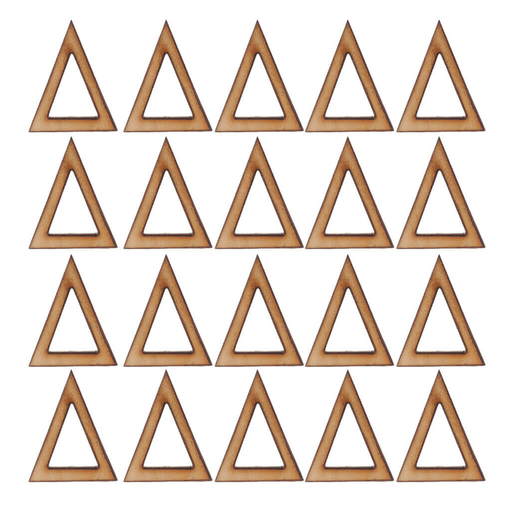 20Pcs Natural Unfinished Drilled Wood Drop Pendants Beads Wooden Charms Tags
