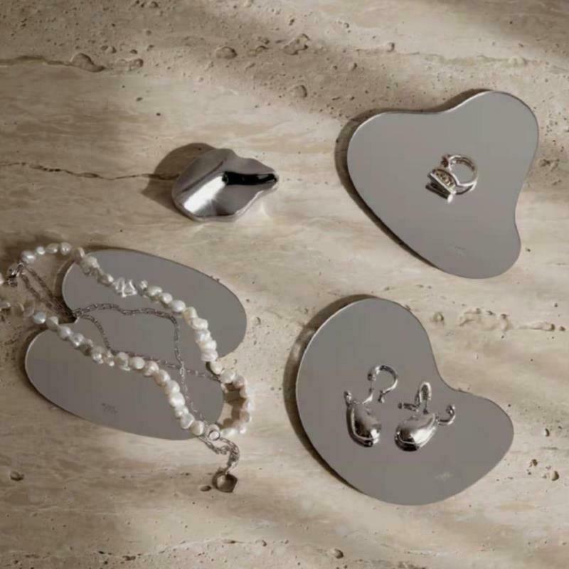 Nordic Acrylic Irregular Mirror Drink Coaster Set Heat Resistant Mat Cup  Gf SJ