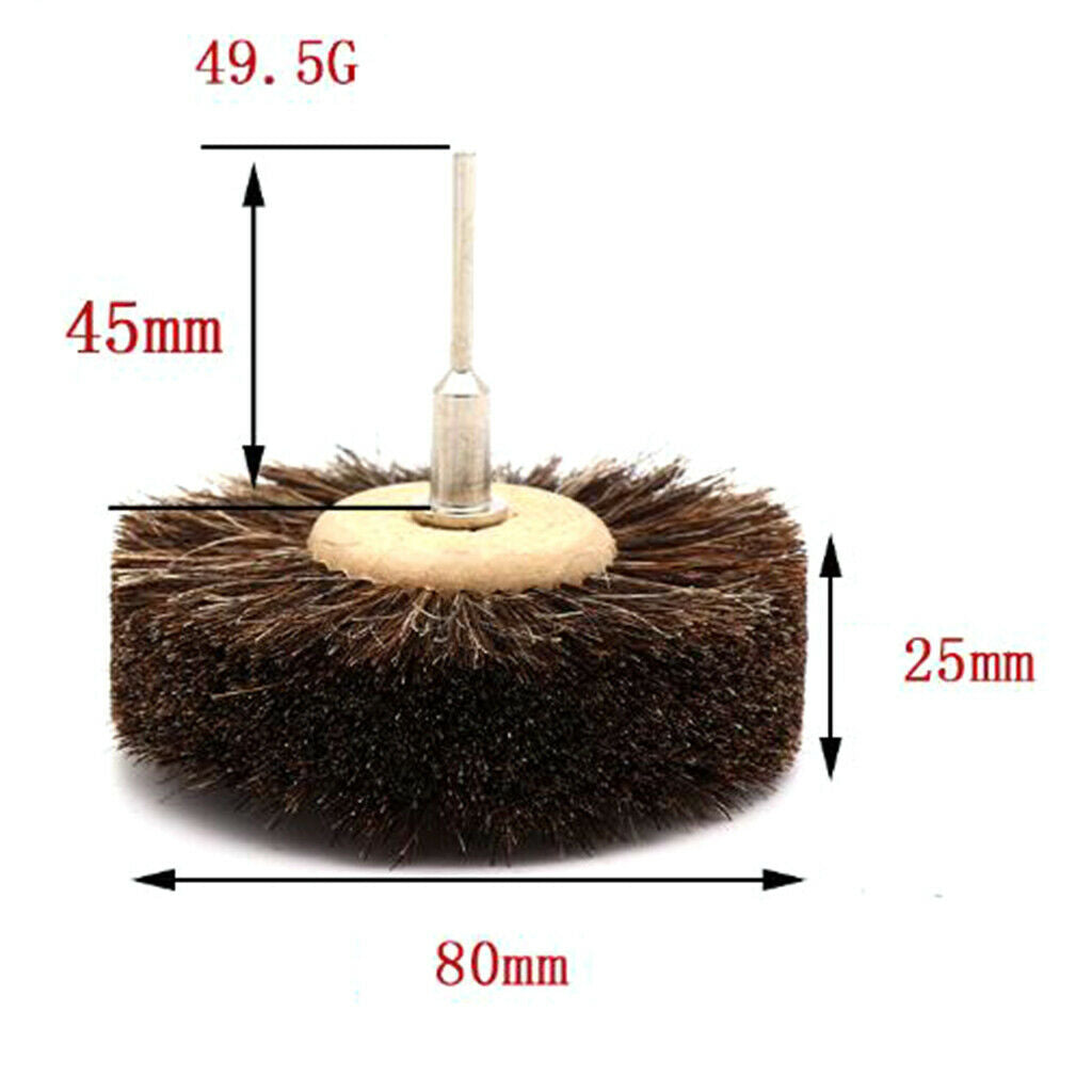 2x Horse Hair And Sisal Brush Wheels Brushes Polishing Brushes Power Tools