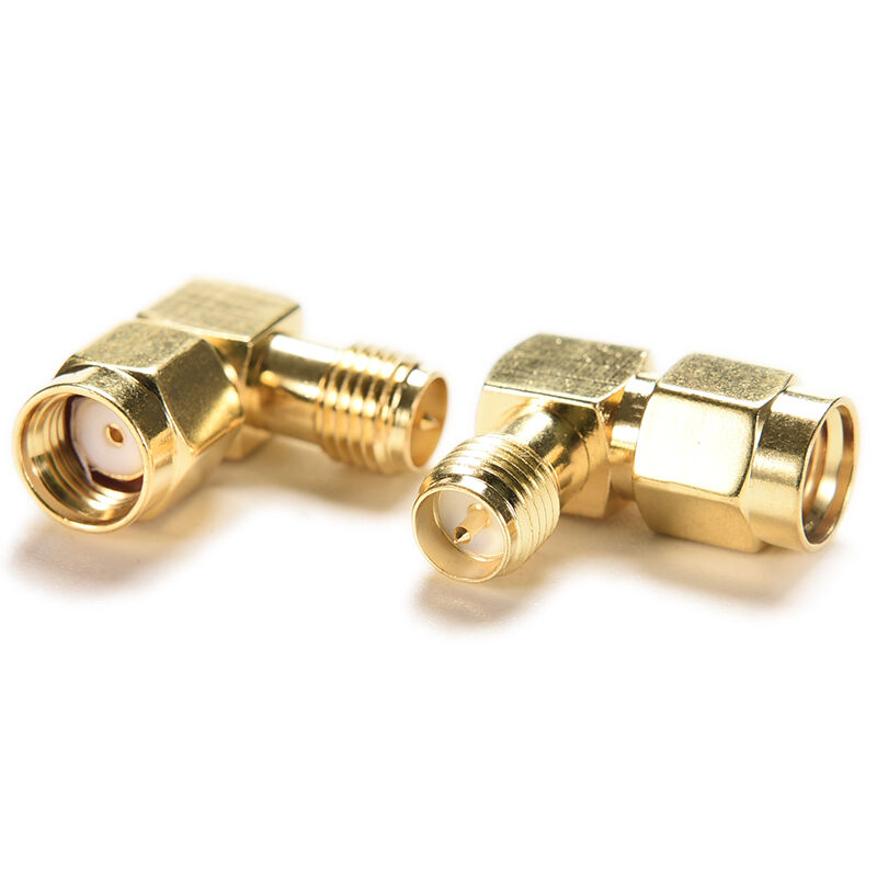 New Adapter 90Â° RP.SMA male jack to RP.SMA female plug connector right angley Lt