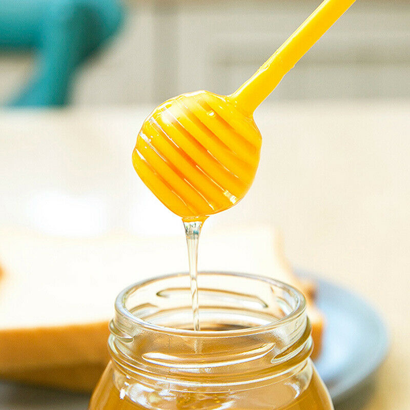 2pcs/set Honey Dipper Honey Stick Stirring Rod Spoon Dip Server Drizzl.l8